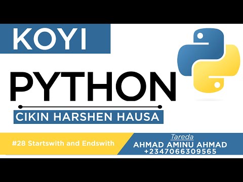 Koyi Python 28 Startswith and Endswith