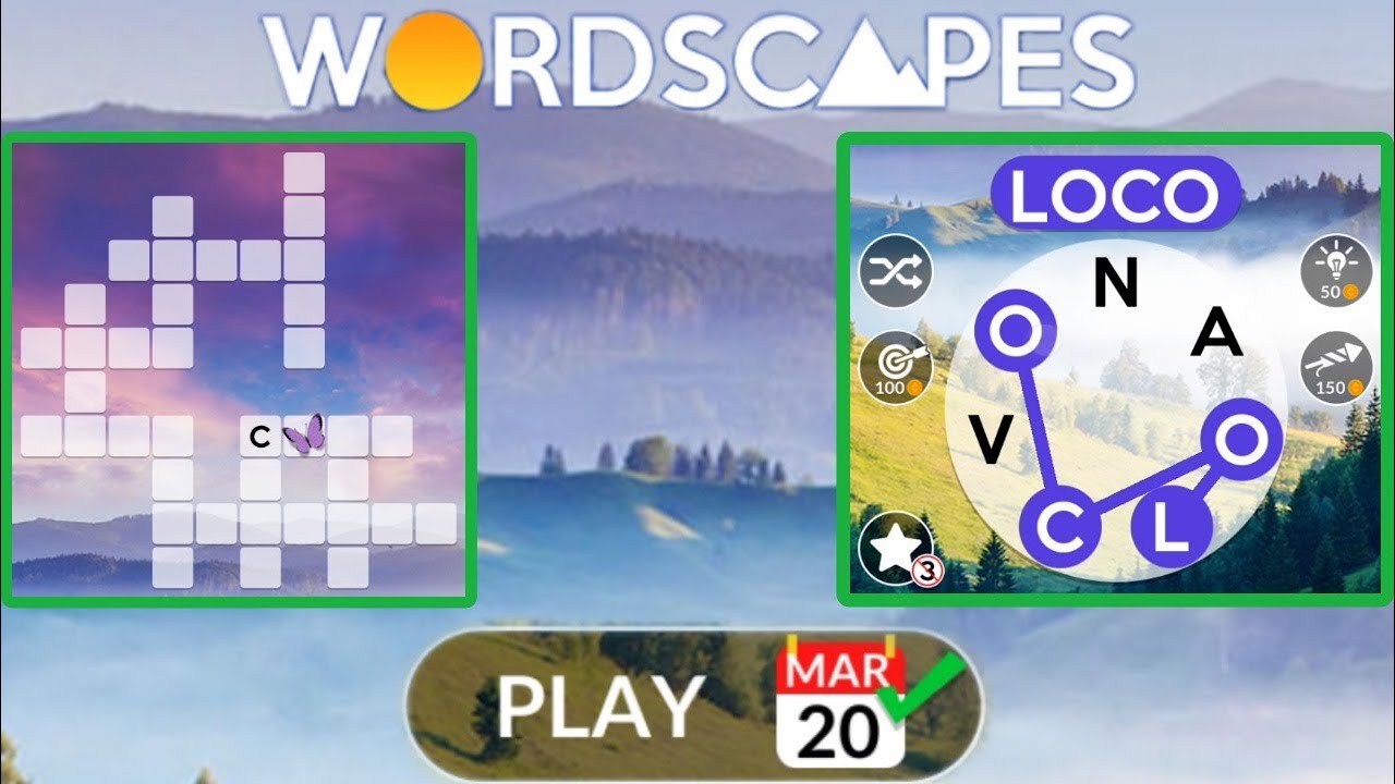 Wordscapes Daily Puzzle March 20, 2023 YouTube
