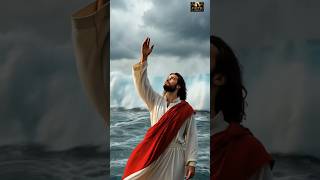 “He Calmed the Storm 🌊 | Jesus Miracle Story #shorts #jesus