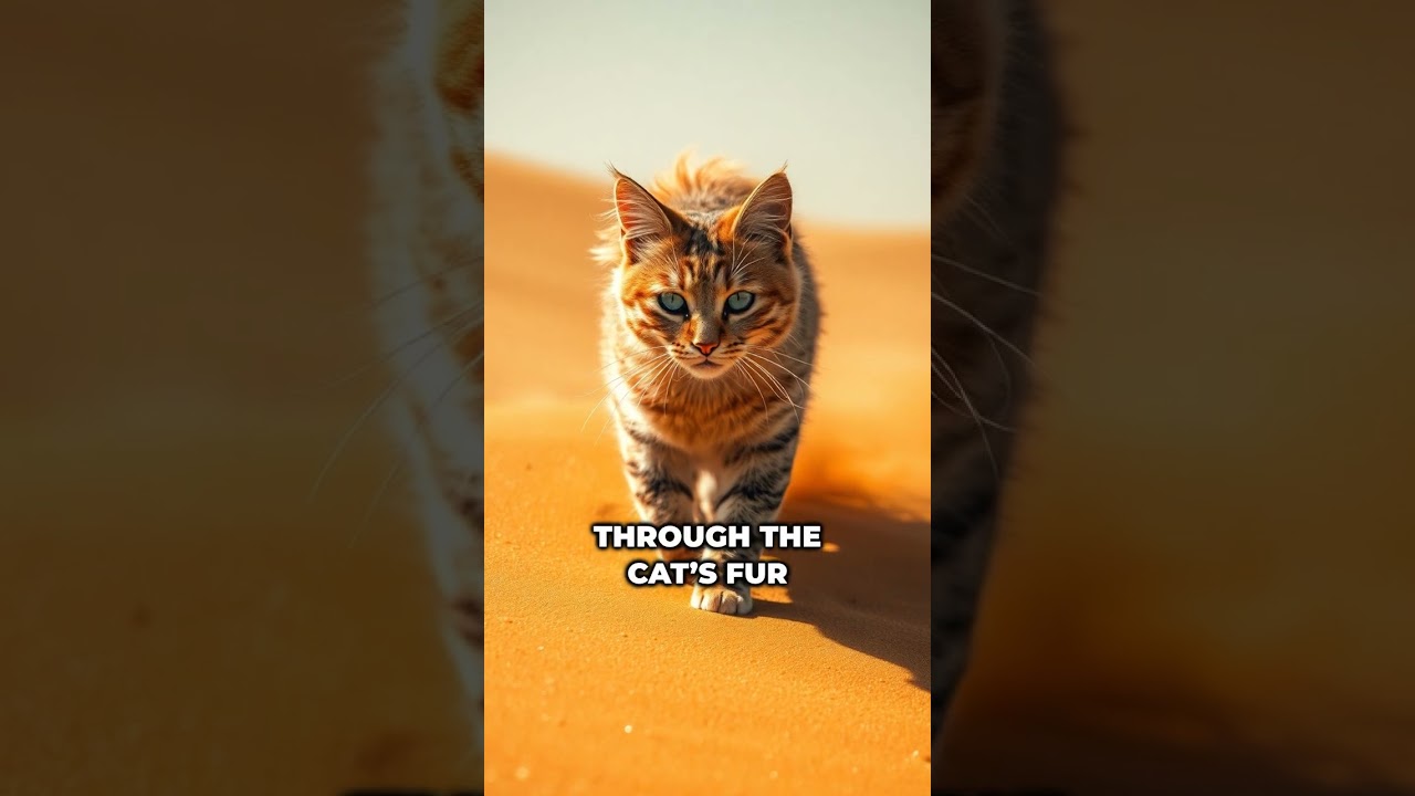 Poor little cat was lost in desert, camel guided him to safety! 