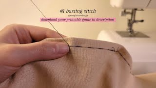How to sew #1 basting stitch - including how to start , how to end & start again 🫶