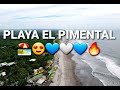 PLAYA EL PIMENTAL🏖🔥 | EL SALVADOR 💙🤍💙 | #BEACH #ELSALVADOR #HOTELRANCHOESTEROYMAR #DRONE #DJI #PLAYA