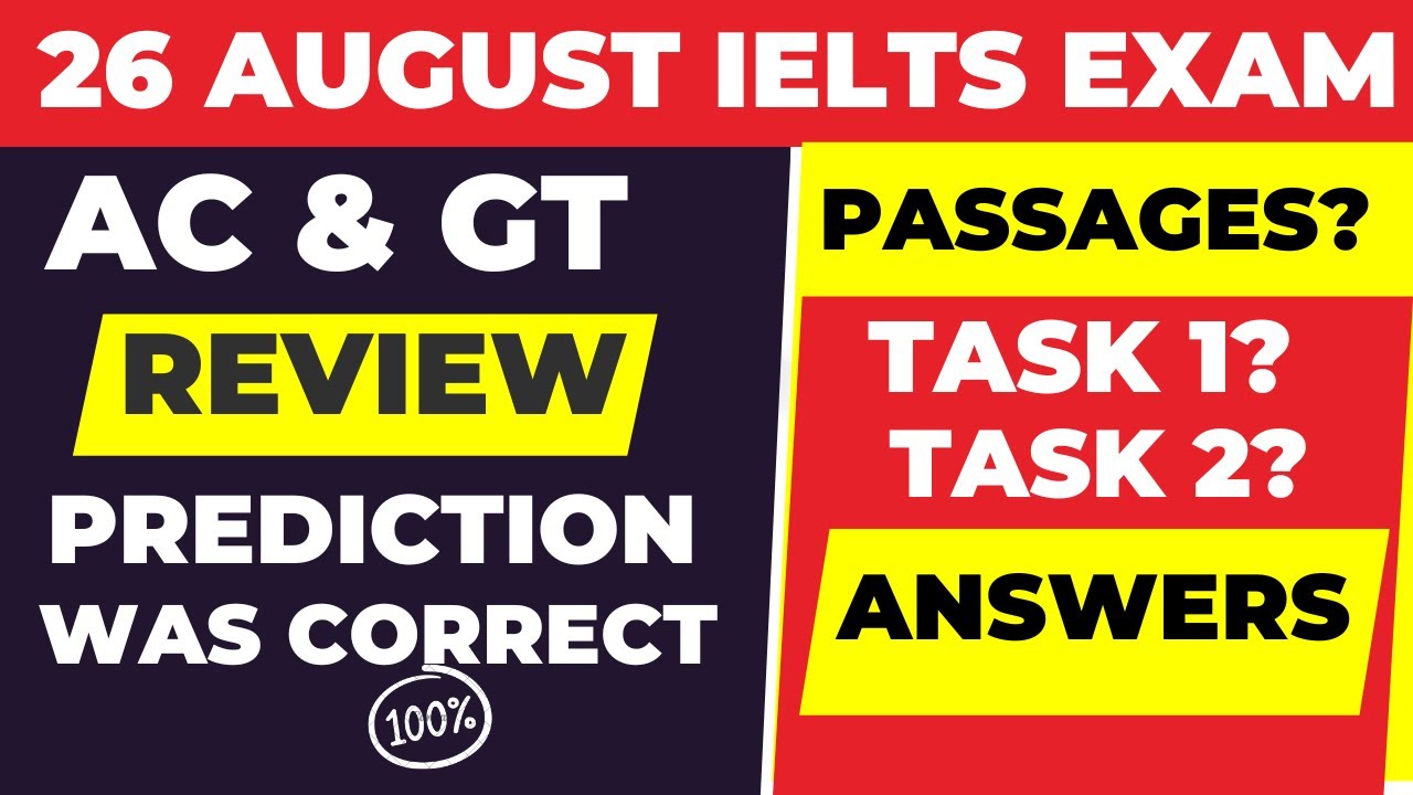 26 august ielts exam review| 26 august ietls exam review| today ielts ...