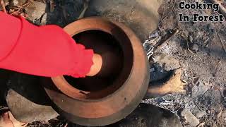 cooking fish for dog - cooking in forest