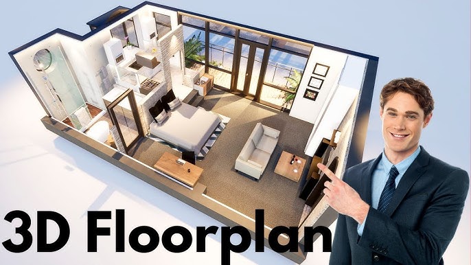 Create 2d and 3d floor plan and rendering using floorplanner by