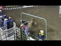 Ky Hamilton is thrown off Milburn Special at the Central Wyoming Rodeo on Saturday in Casper.