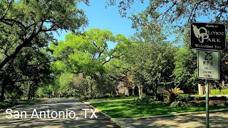 Details 🇺🇸 4K San Antonio, TX - Driving Tour Alamo Heights / Olmos Park Guide