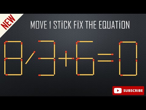 Move 1 Stick To Fix The Equation--26 Matchstick Puzzle