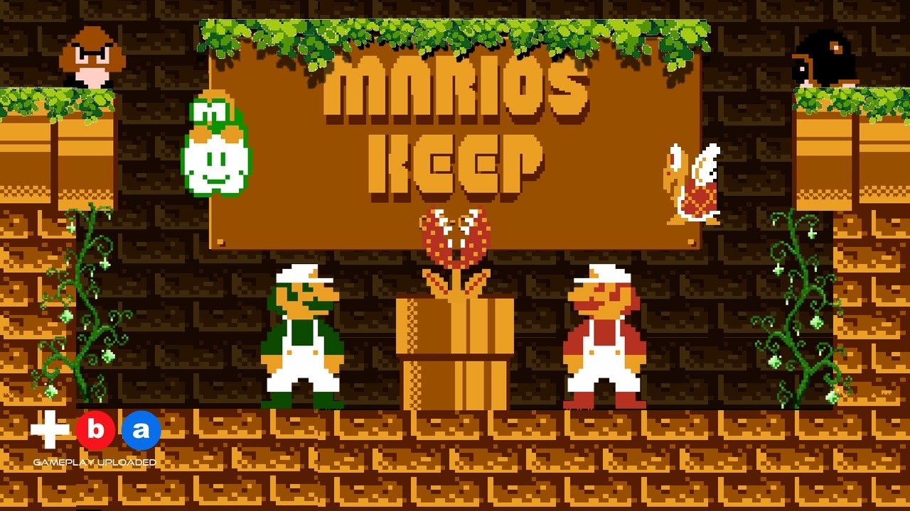 Mario’s Keep (Fanmade / NES Hack) - 2 Players Conquer All 9 Floors! [TAS]