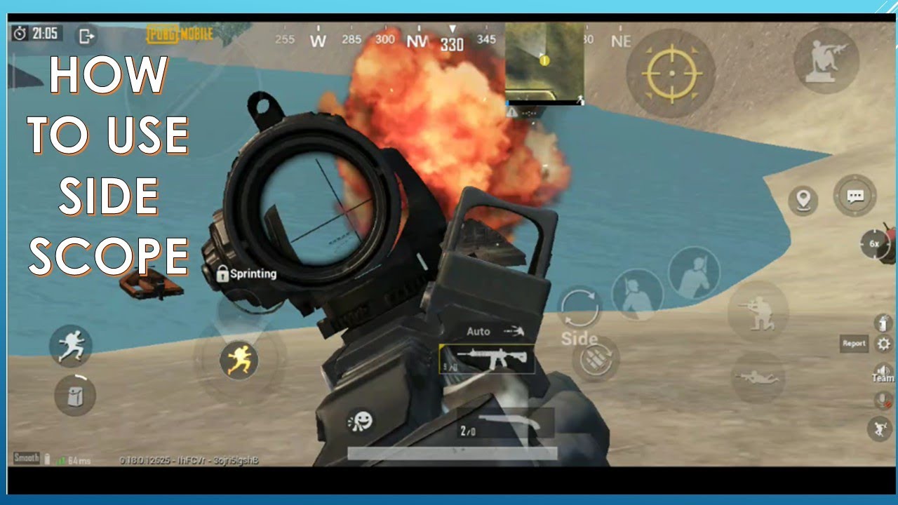 How to use side scope like pro player insane reflexes in PUBG mobile 0.