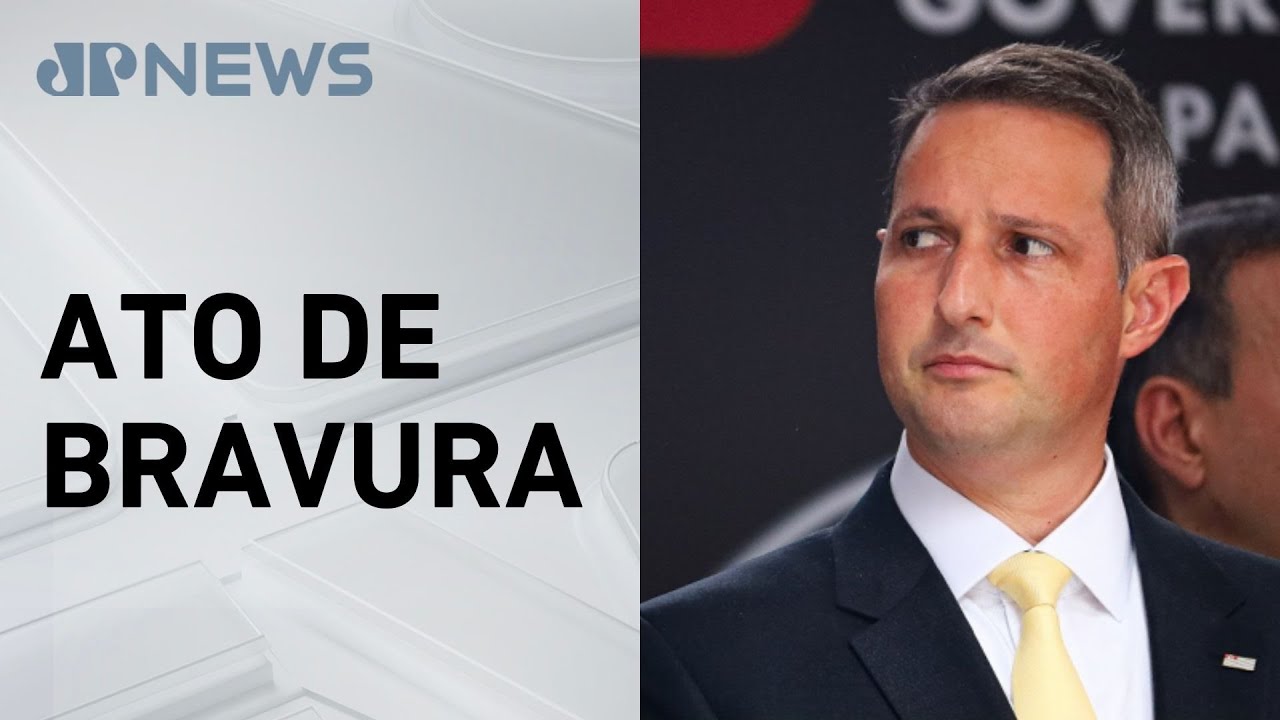 PM baleado na zona sul é homenageado em SP e Derrite defende promoção