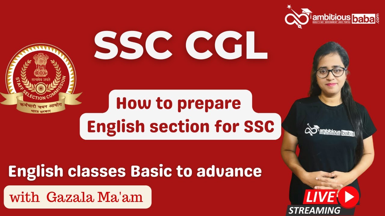 How to prepare English section for SSC CGL by Gazala Mam - YouTube