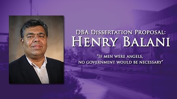 DBA Dissertation Proposal: Henry Balani