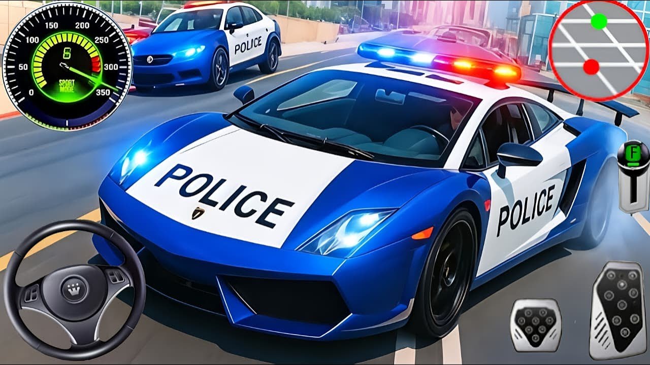 police Car Chase Simulator 3D Game - Real Cop Cars Driving Simulator 2025 - Android GamePlay