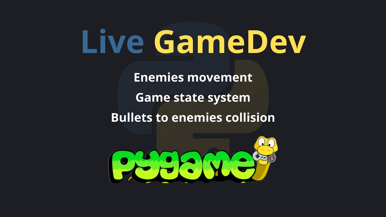 Making a game live in Python with Pygame #2 - YouTube