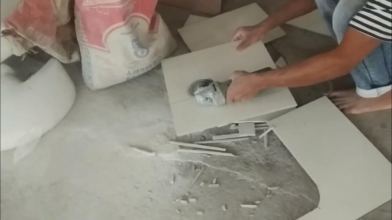 How to cut a tile with angle grinder? YouTube