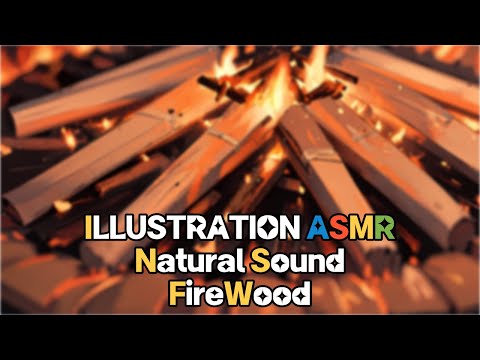 Relaxing Music | illustration ASMR | Nature - Firewood | 장작 | 모닥불 | 공부 | 집중 | 휴식 | 백색소음