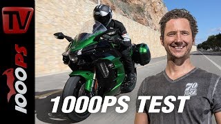 Kawasaki Ninja H2 SX und H2 SX SE Test 2018  300 km/h mit Seitenkoffern!