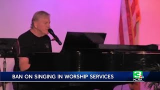 Singing and chanting in places of worship during a service are no
longer allowed the state california. california department public
health issue...
