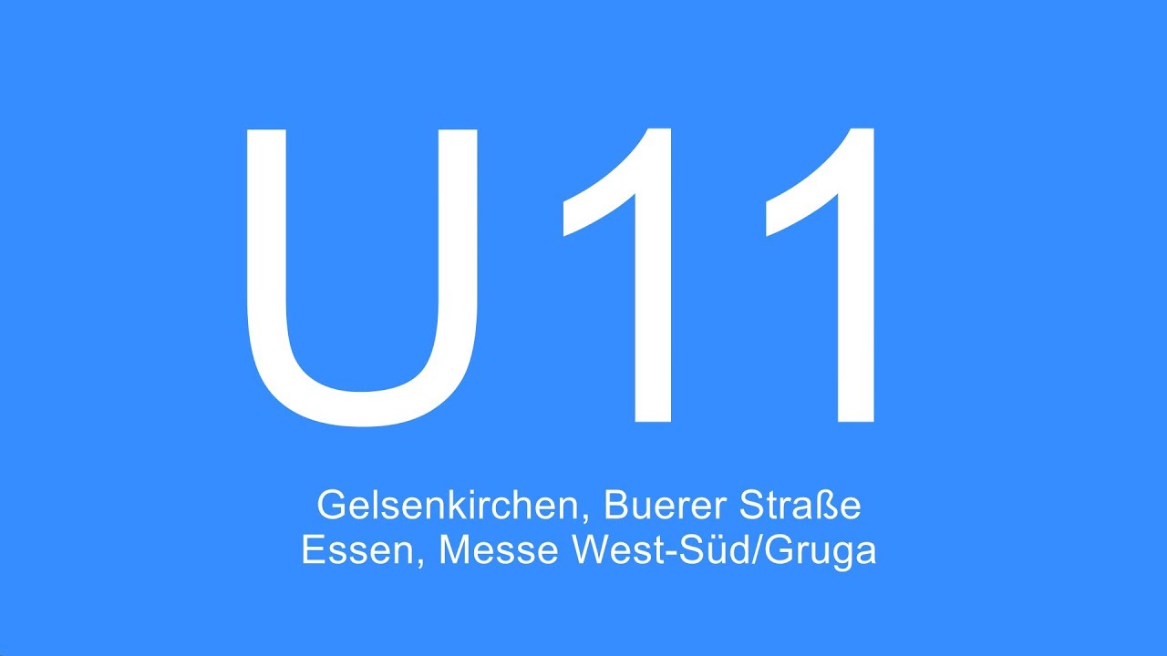 [Видео] Трамвайная линия U11 | Гельзенкирхен, Бюрер Штрассе - Эссен, выставочный центр/Груга | 2023