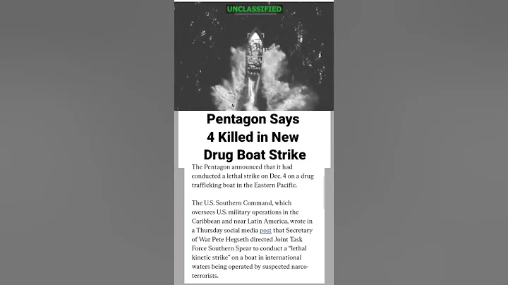 Pentagon Says 4 Killed in New Drug Boat Strike!