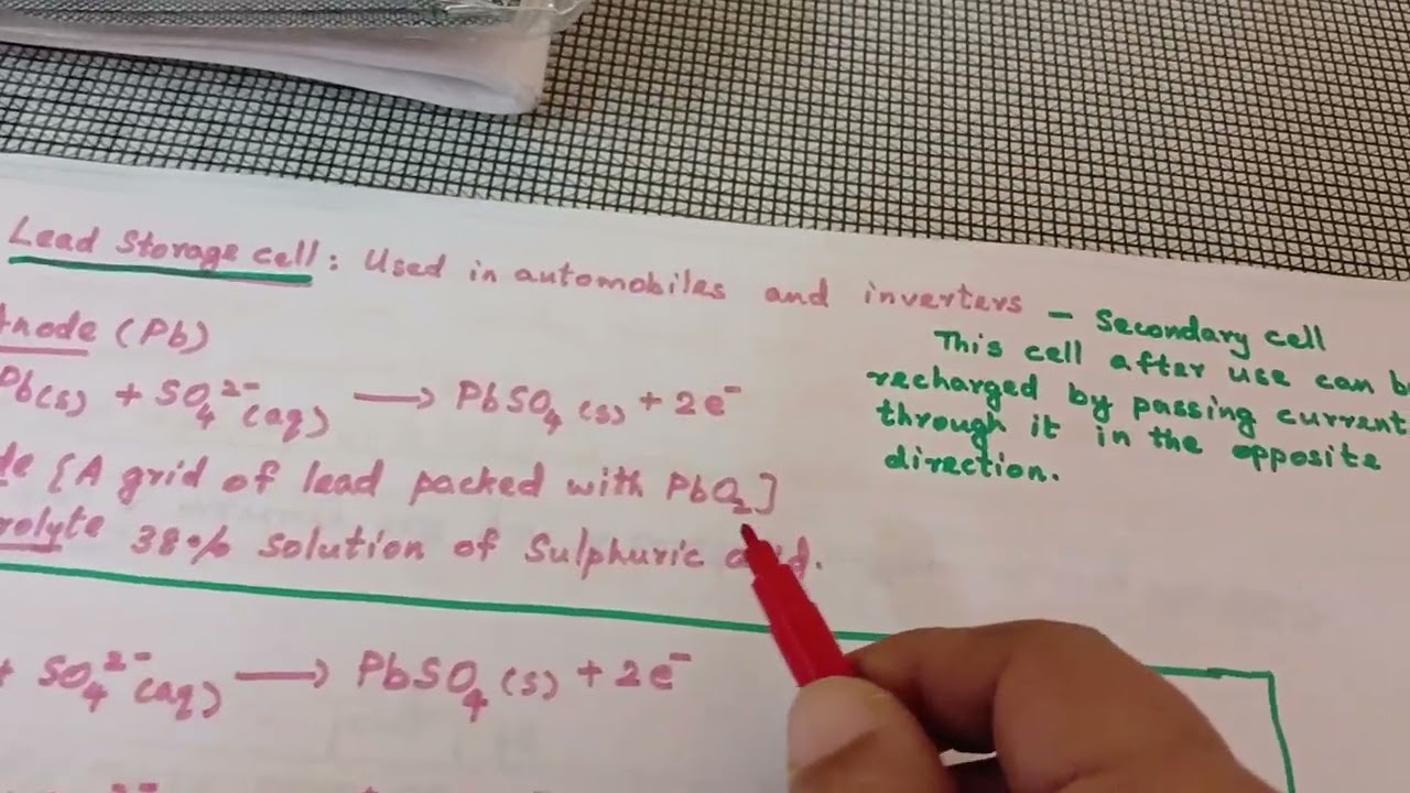 Match the type of cell with its use- Electrochemistry.
