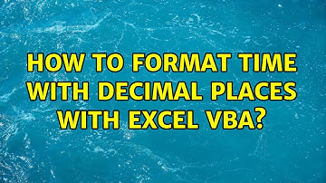 How to format time with decimal places with excel vba?