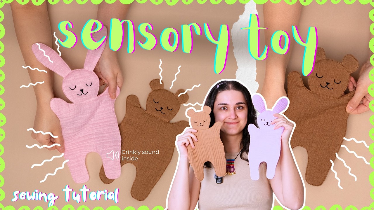 子供の縫いぐるみですdf Sew a Crinkle Sensory Toy | Easy Baby Shower Gift Tutorial + PDF