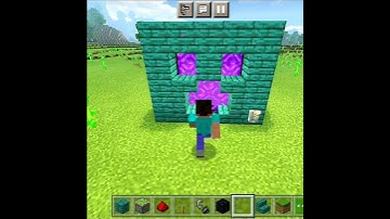 How To Make Creeper Face Portal In Minecraft #shorts
