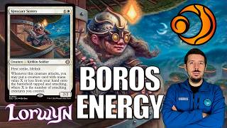 Kinscaer Sentry in Boros Energy. New card from #mtglorwyn