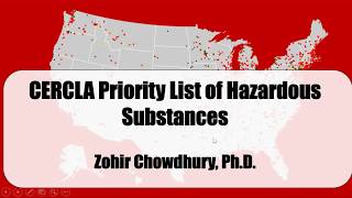 Cercla Priority List Hazardous Substances