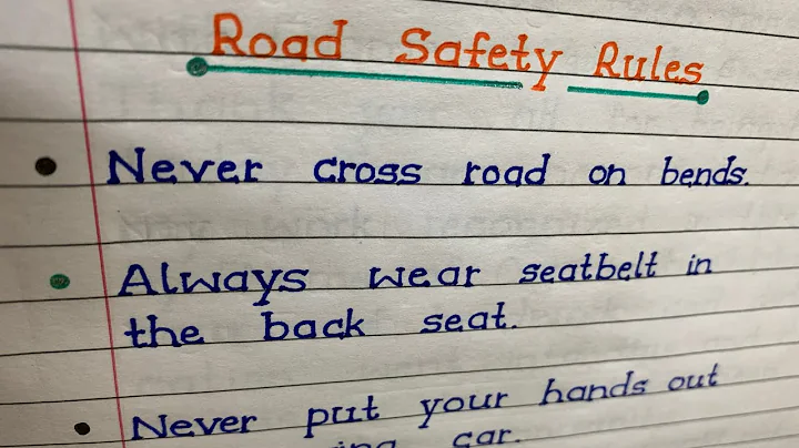 Road safety rules | 10 lines on road safety | English writing