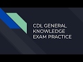 CDL GENERAL KNOWLEDGE EXAM Questions &amp; Answers Practice Test