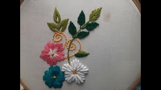 Hand embroidery beautiful flower design for dress