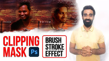 brush stroke and make a clip mask | Photoshop Tutorial