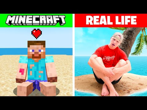 Minecraft, But I Survive On a REAL Island!