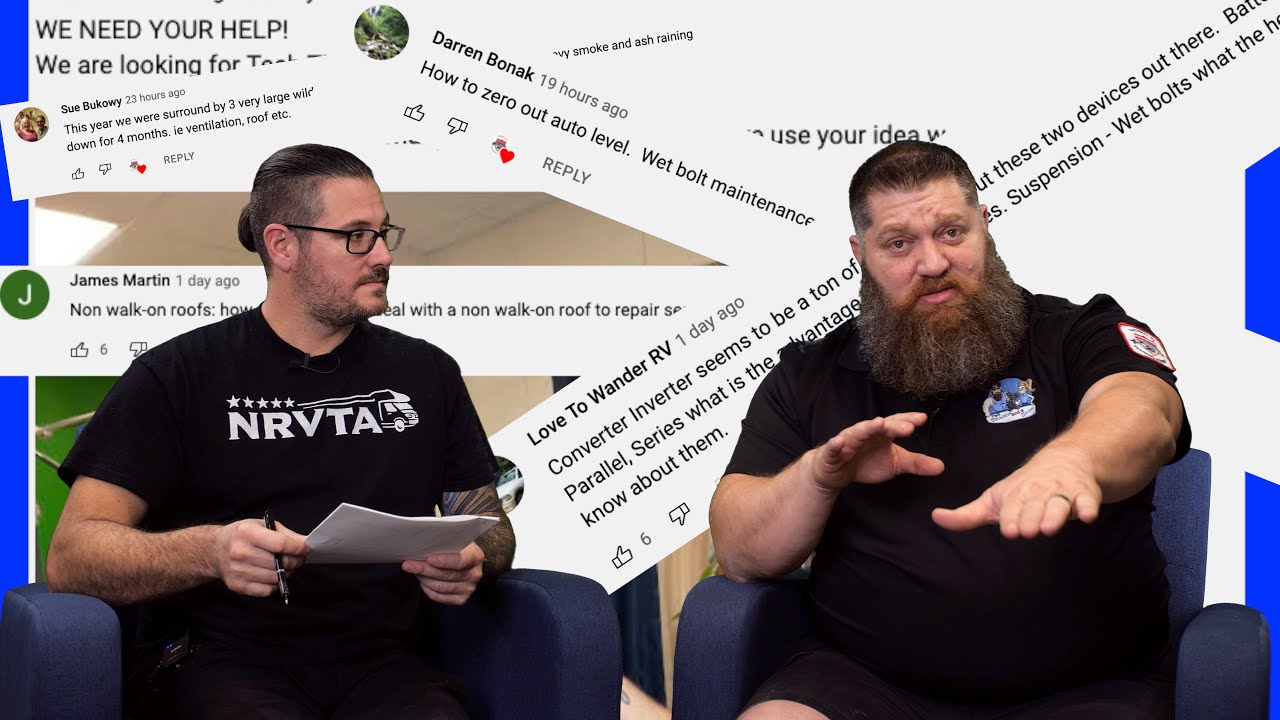 Q&A Walk on RV Roofs, Wet Bolts, Lippert Leveling