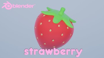 初心者向け【blender】 ブレンダーで簡単にいちごのモデリング　ショートカット字幕付き【Cycles】