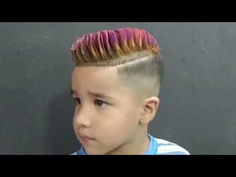 corte de cabelo degrade em criança