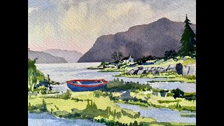 Watercolour Painting Video of a beautiful Scottish village, mountains, and sea. by   Watercolour Painting Lessons. 190 views 1 year ago 32 minutes