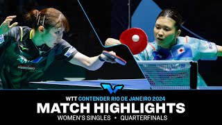 Hina Hayata vs Honoka Hashimoto | WS QF | WTT Contender Rio de Janeiro 2024