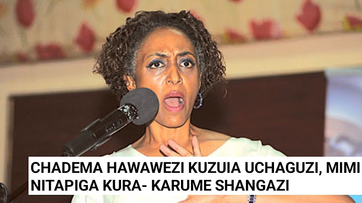 FATMA KARUME SHANGAZI AWAKATAA CHADEMA, ADAI HAWANA UWEZO WA KUZUIA UCHAGUZI
