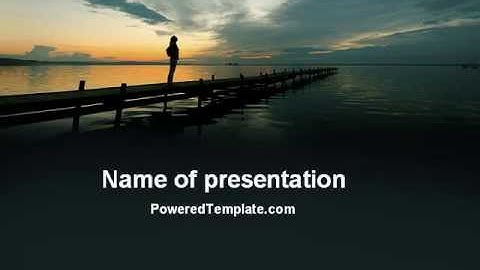 Sunset On The Sea PowerPoint Template by PoweredTemplate.com