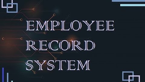 Employee Record System in C language
