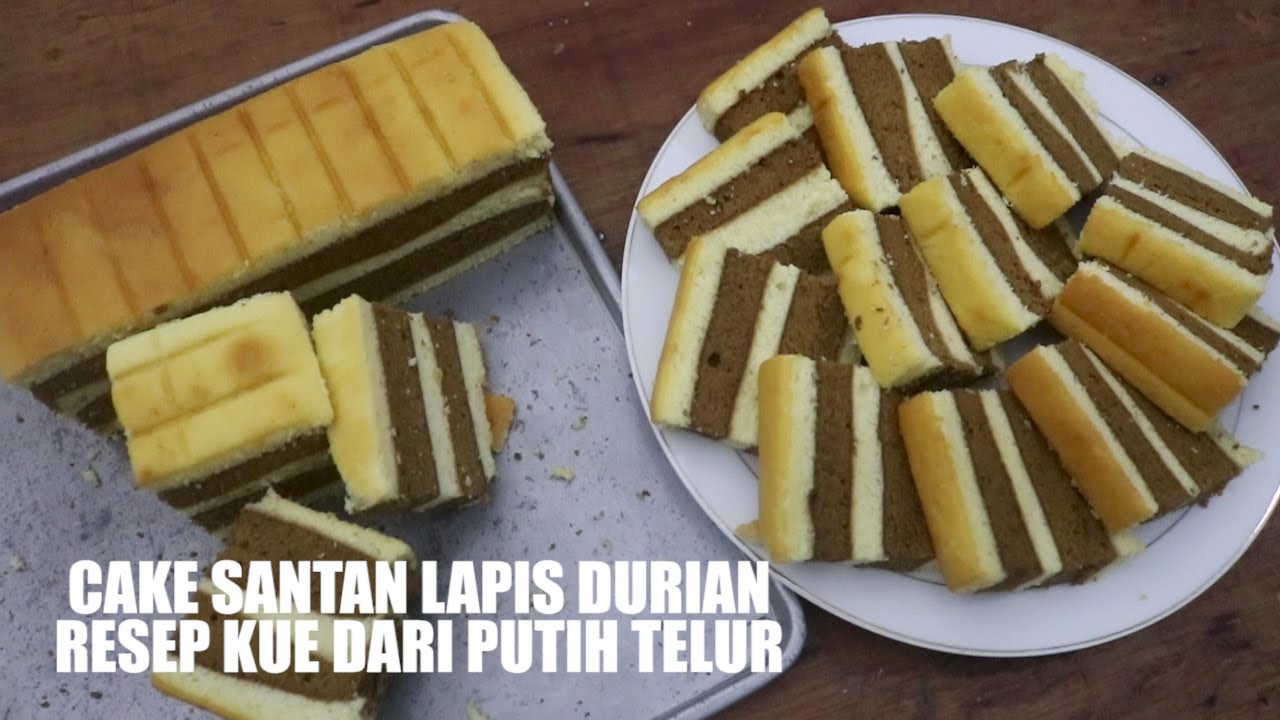  Resep  kue  dari putih telur cake santan  lapis durian YouTube