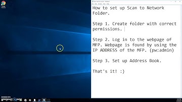 Set up Scan to Folder (SMB) in Sharp Copiers.