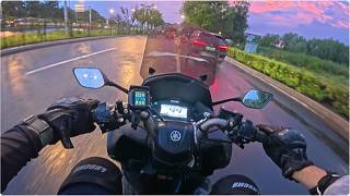 【4K】YAMAHA AVENUE 125|雨後!北京北四環輔路・外環|POV第一視角騎行・機車ASMR|姜大濕