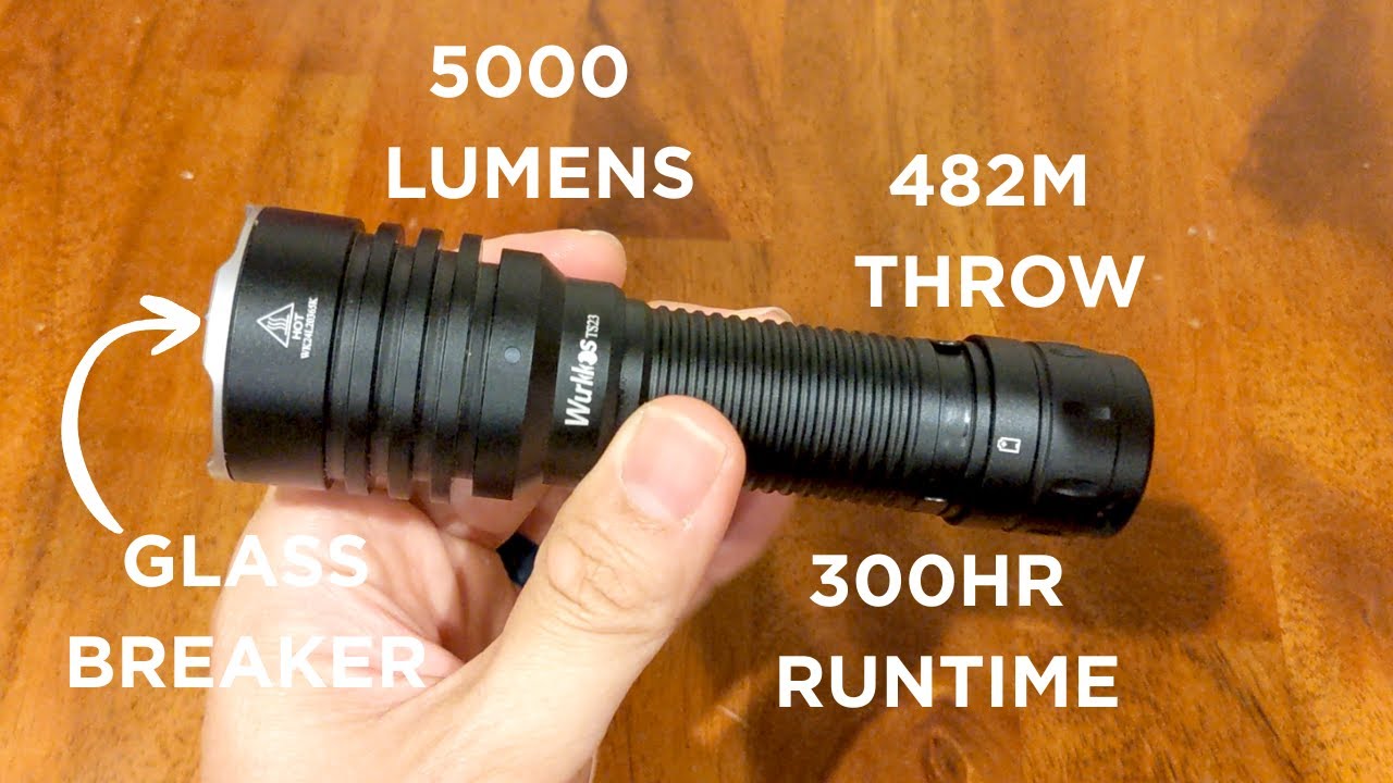 WURKKOS TS23 TACTICAL FLASHLIGHT REVIEW - 5000 LUMENS PERFECT FOR