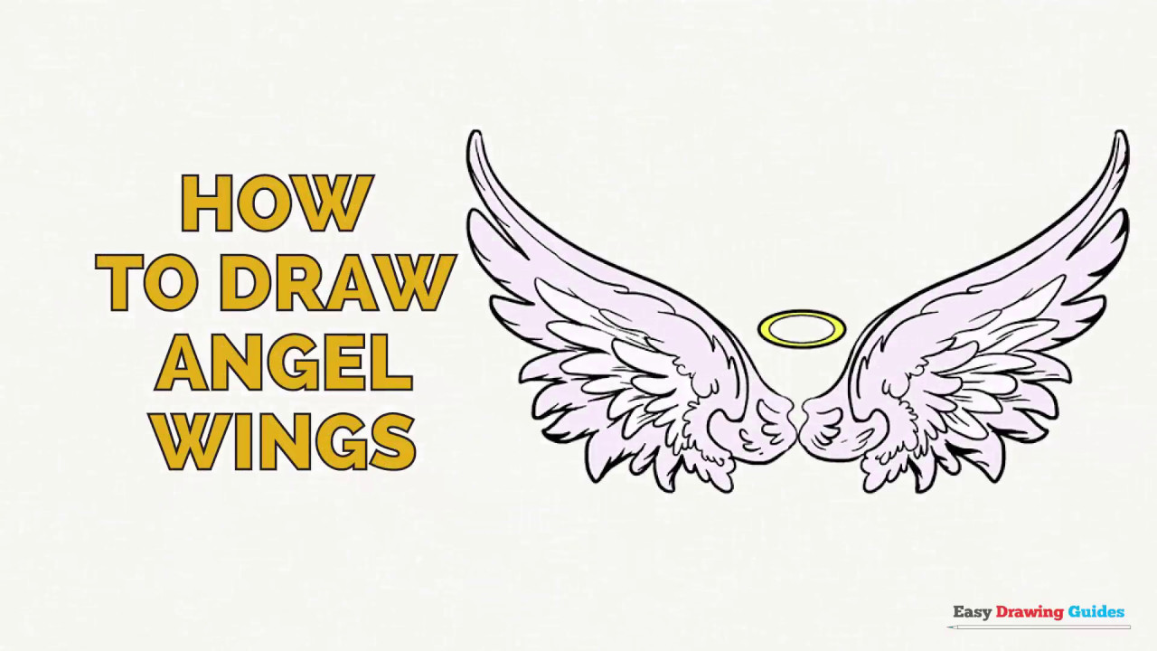 how to draw angel wings step by step