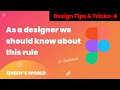 As a designer we should know about this rule🤩  || Design Tips &amp; Tricks -4 ||Tamil ||Figma #uiuxtips